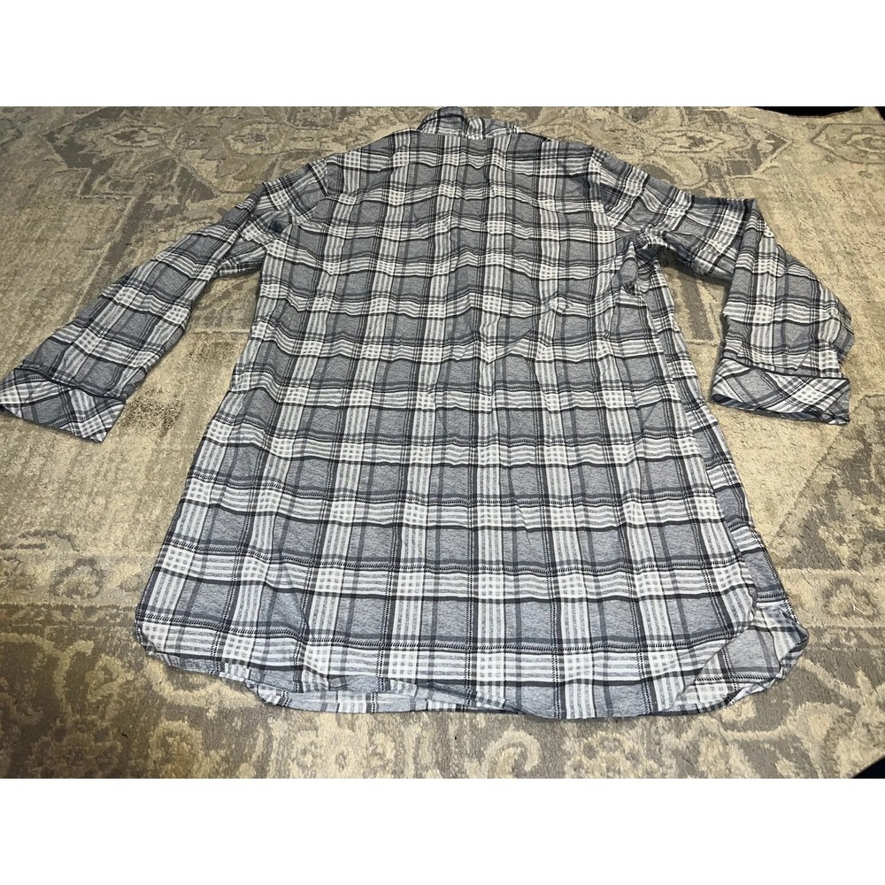 Victoria's Secret womens v neck Nightgown gown ‎ sz large gray plaid - Picture 5 of 5